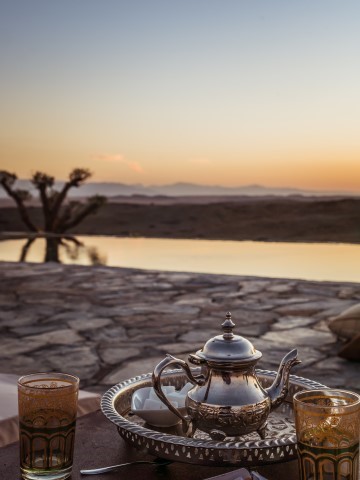 Breakfast table for two
